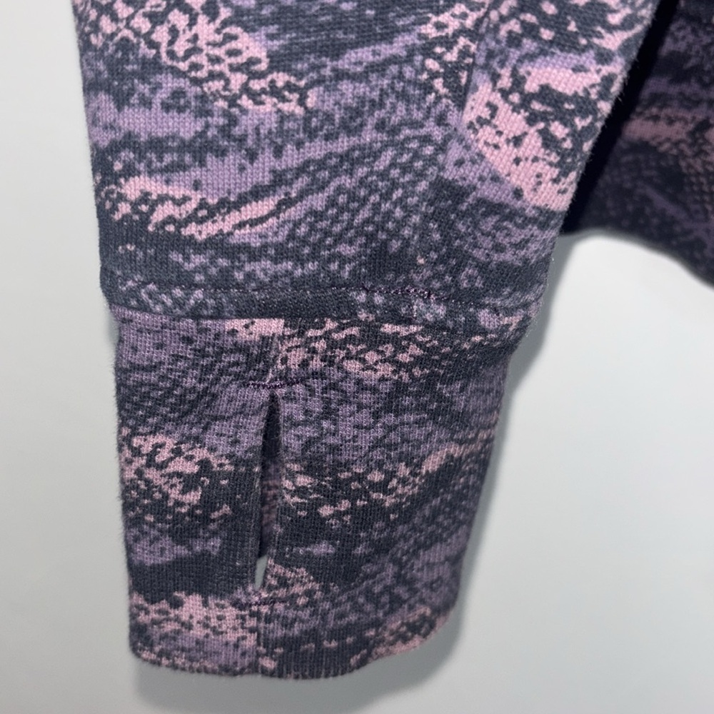Lululemon Scuba Full Zip Hoodie Sweatshirt Purple Allover Print Lulu Size 8 - Picture 6 of 8
